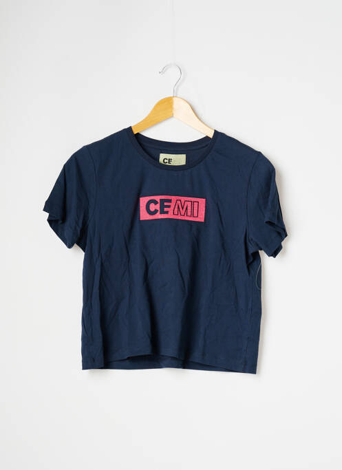 Top scurt albastru CEMI femeie