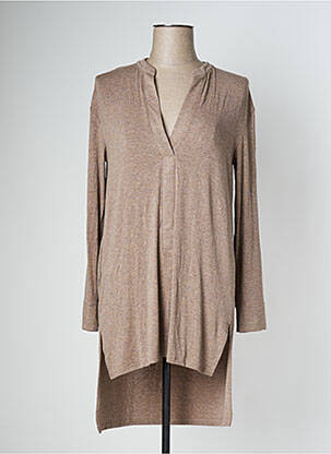 Tunică mâneci lungi maro MANGO femeie