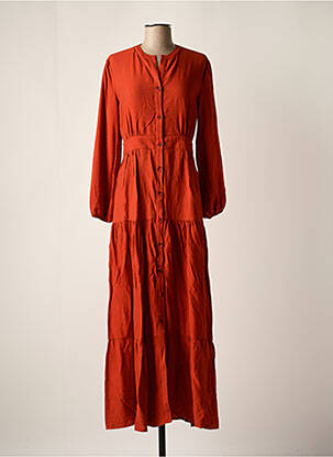 Rochie lungă portocalie DEUX. BY ELINE DE MUNCK femeie