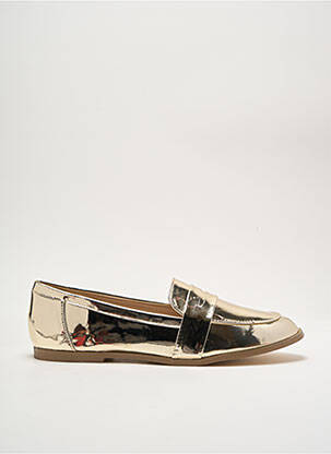 Mocasini material neted toc plat până la 3 cm auriu I LOVE SHOES femeie