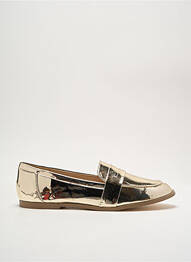 Mocasini material neted toc plat până la 3 cm auriu I LOVE SHOES femeie