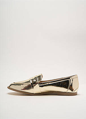Mocasini material neted toc plat până la 3 cm auriu I LOVE SHOES femeie