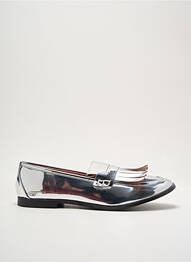 Mocasini material neted toc plat până la 3 cm argintiu I LOVE SHOES femme