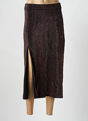 Fustă midi maro DEUX. BY ELINE DE MUNCK femeie