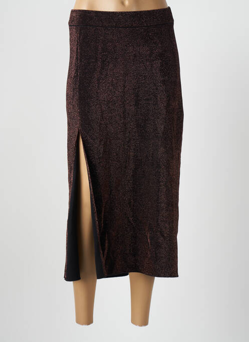 Fustă midi maro DEUX. BY ELINE DE MUNCK femeie