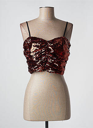 Top scurt roșu MANGO femeie