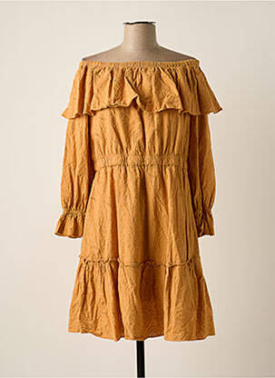 Rochie midi bej FOUDRE BY AURELIE VAN DAELEN femeie