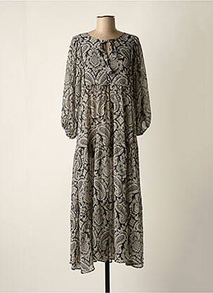 Rochie lungă negru MANGO femeie