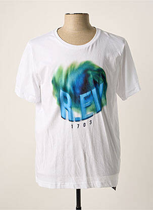 Tricou alb R.EV 1703 BY REMCO EVENPOEL  bărbat