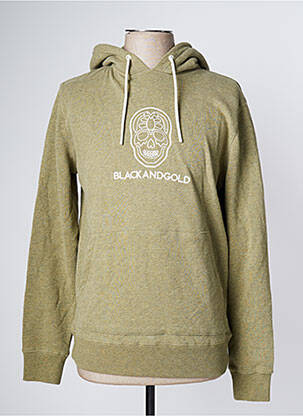 Hanorac cu glugă verde BLACK AND GOLD bărbat