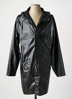 Impermeabil negru RAINS bărbat