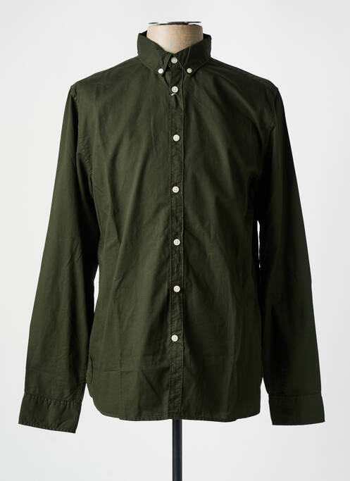 Cămașă cu mâneci lungi kaki KNOWLEDGE COTTON APPAREL bărbat