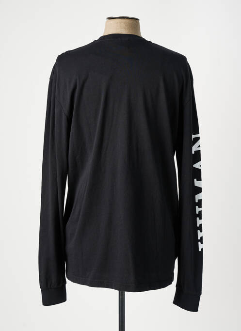 Tricou negru HUMAN WITH ATTITUDE bărbat