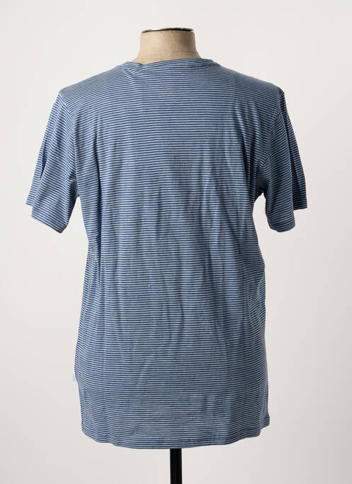 Tricou albastru KNOWLEDGE COTTON APPAREL bărbat