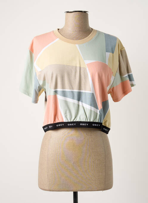 Tricou multicolor OBEY femeie