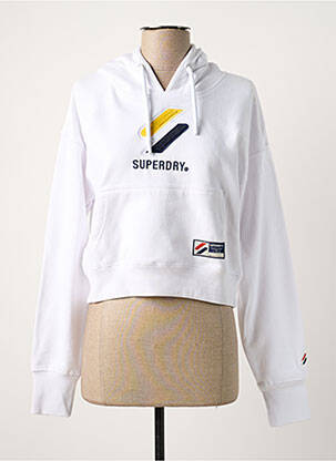 Hanorac alb SUPERDRY femeie