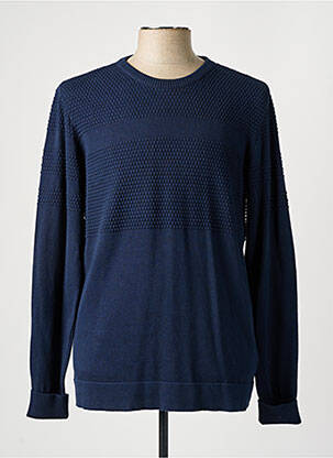 Pulover albastru KNOWLEDGE COTTON APPAREL bărbat