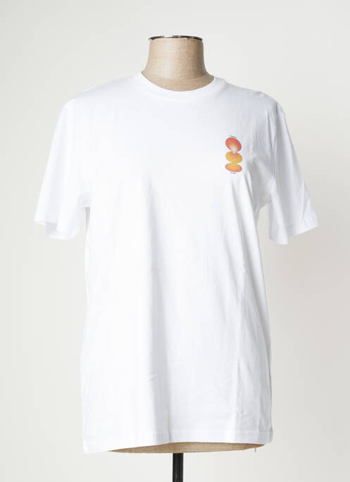 Tricou alb PIZZA SKATEBOARD bărbat