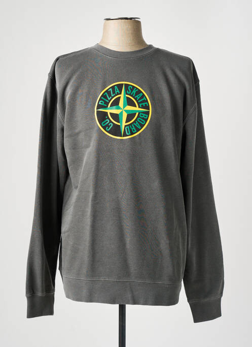 Hanorac negru PIZZA SKATEBOARD bărbat