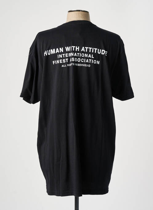Tricou negru HUMAN WITH ATTITUDE bărbat