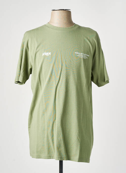 Tricou kaki HUMAN WITH ATTITUDE bărbat