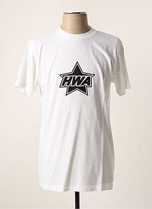 Tricou alb HUMAN WITH ATTITUDE bărbat