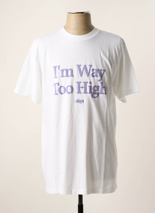 Tricou alb HUMAN WITH ATTITUDE bărbat