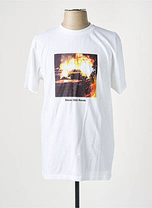 Tricou alb HUMAN WITH ATTITUDE bărbat