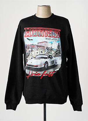 Hanorac negru HUMAN WITH ATTITUDE bărbat