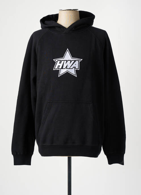 Hanorac negru HUMAN WITH ATTITUDE bărbat