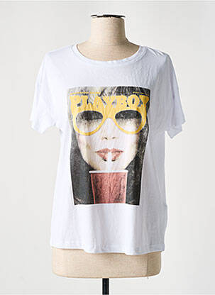 Tricou alb NOISY MAY femeie