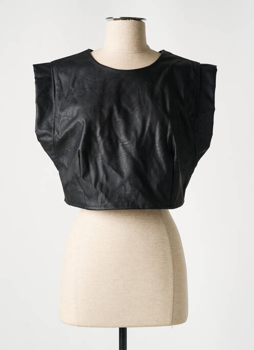 Top scurt negru HAILYS femeie