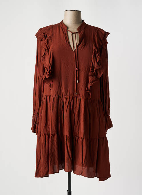 Rochie scurtă maro MANGO femeie