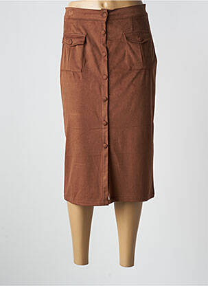 Fustă lungă maro PAUL BRIAL femeie