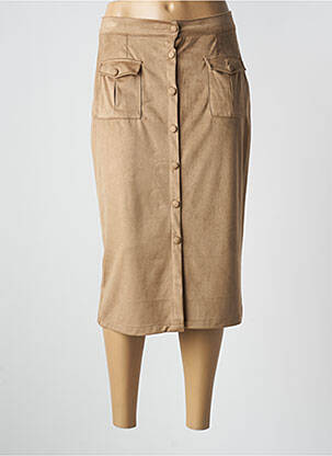 Fustă lungă maro PAUL BRIAL femeie