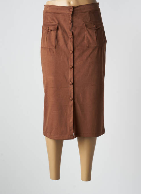 Fustă lungă maro PAUL BRIAL femeie