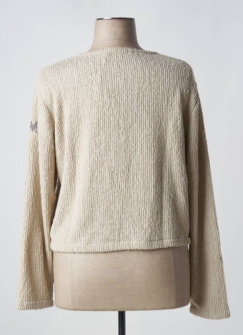 Vestă cu mâneci lungi bej MALOKA femeie