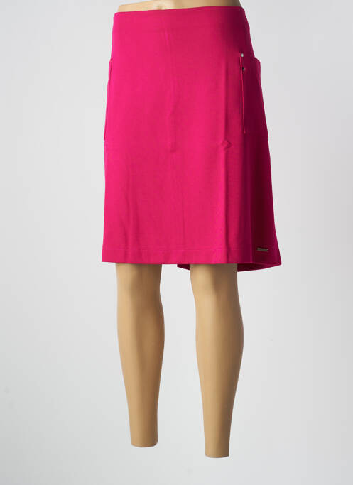 Fustă midi roz MALOKA femeie