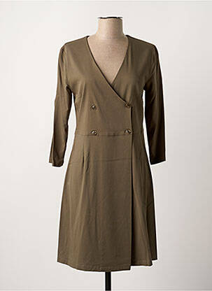 Rochie midi kaki PAUL BRIAL femeie