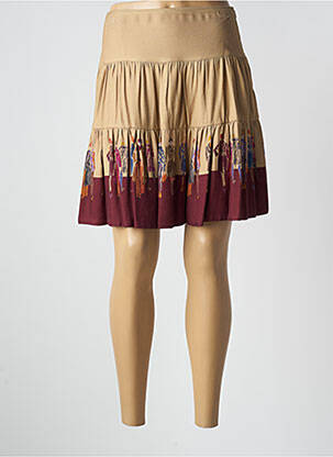 Fustă midi bej PAUL BRIAL femeie