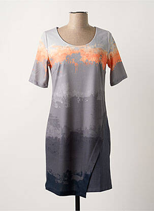 Rochie midi gri PAUL BRIAL femeie
