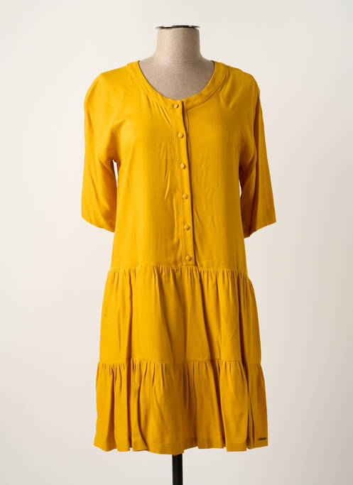 Rochie midi auriu PAUL BRIAL femeie