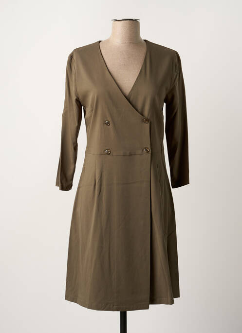 Rochie midi kaki PAUL BRIAL femeie