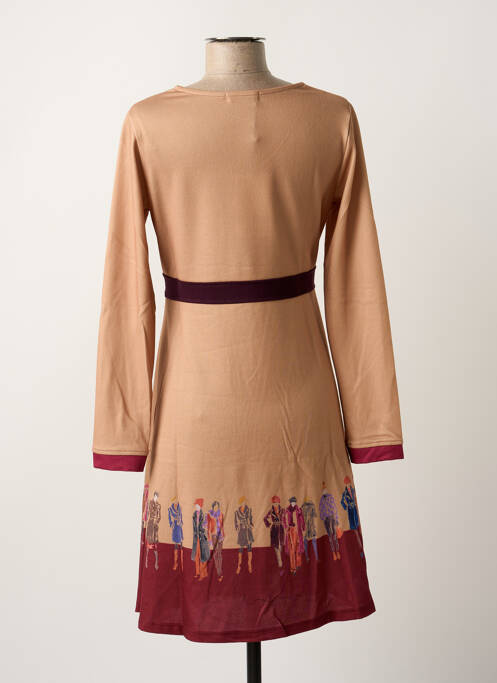 Rochie midi bej PAUL BRIAL femeie