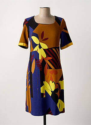 Rochie midi maro PAUL BRIAL femeie