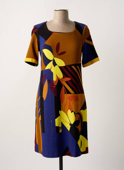 Rochie midi maro PAUL BRIAL femeie