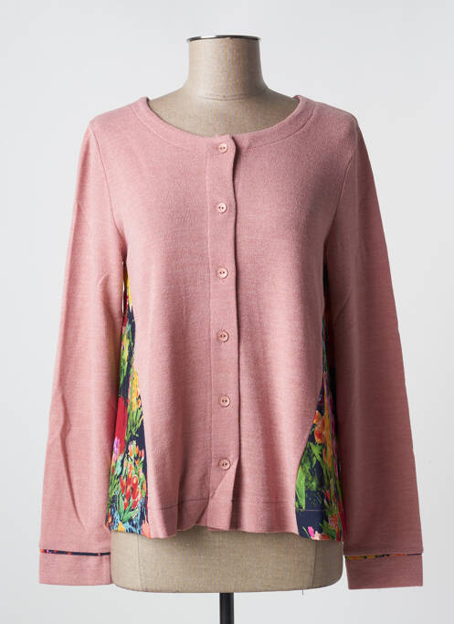 Vestă cu mâneci lungi roz MALOKA femme