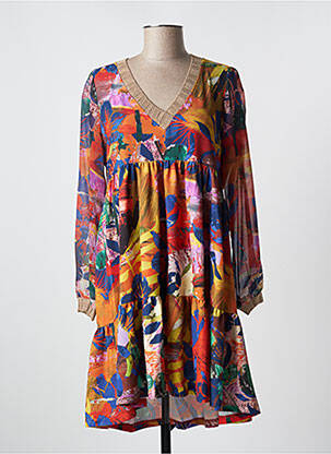 Rochie midi portocalie MALOKA femeie