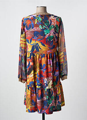 Rochie midi portocalie MALOKA femeie