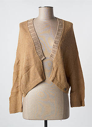 Vestă cu mâneci lungi maro MALOKA femeie